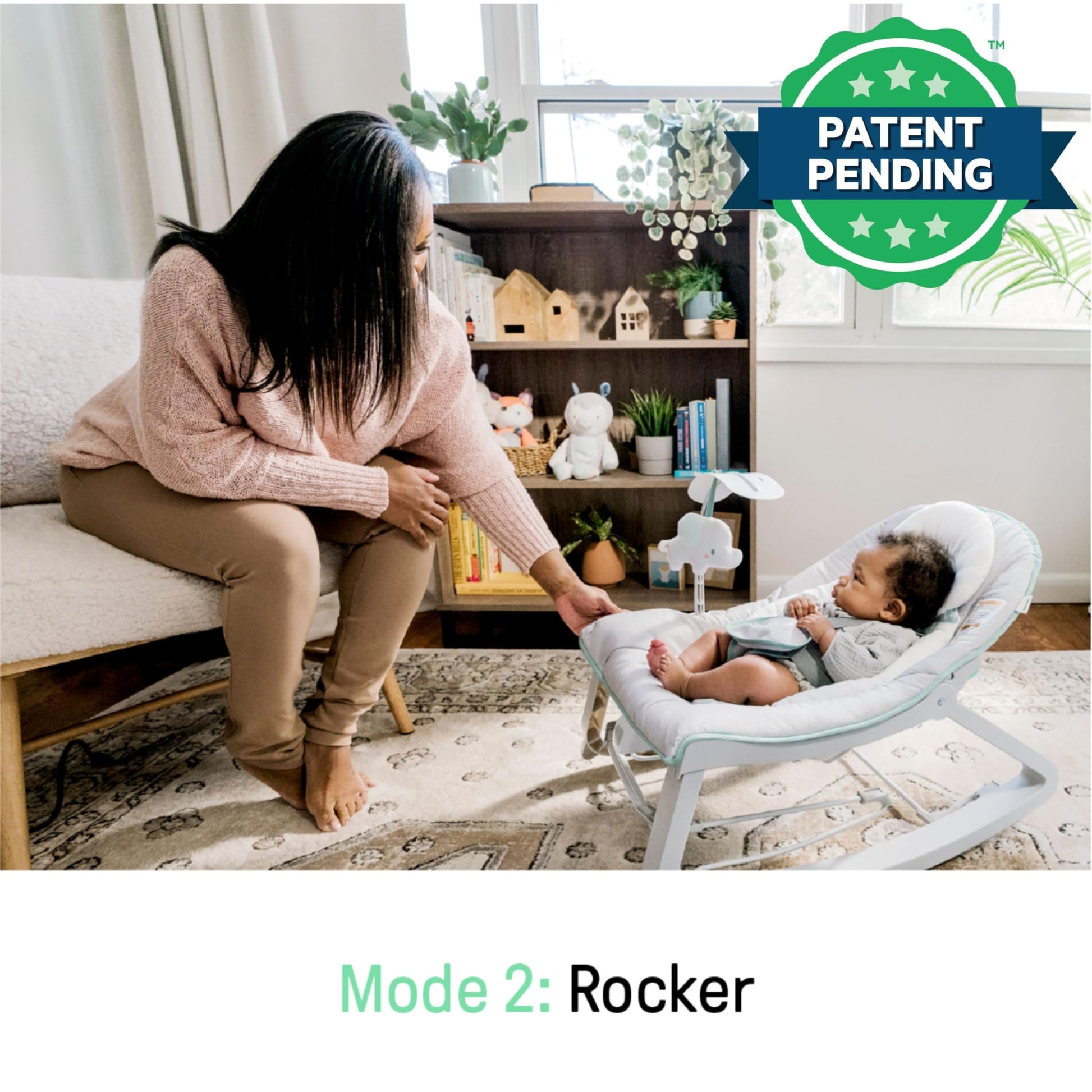 Ingenuity Keep Cozy 3-in-1 Grow with Me Vibrating Baby Bouncer, Seat & Infant to Toddler Rocker, Vibrations & Toy Bar, 0-30 Months Up to 40 lbs (Weaver)