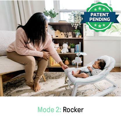 Ingenuity Keep Cozy 3-in-1 Grow with Me Vibrating Baby Bouncer, Seat & Infant to Toddler Rocker, Vibrations & Toy Bar, 0-30 Months Up to 40 lbs (Weaver)