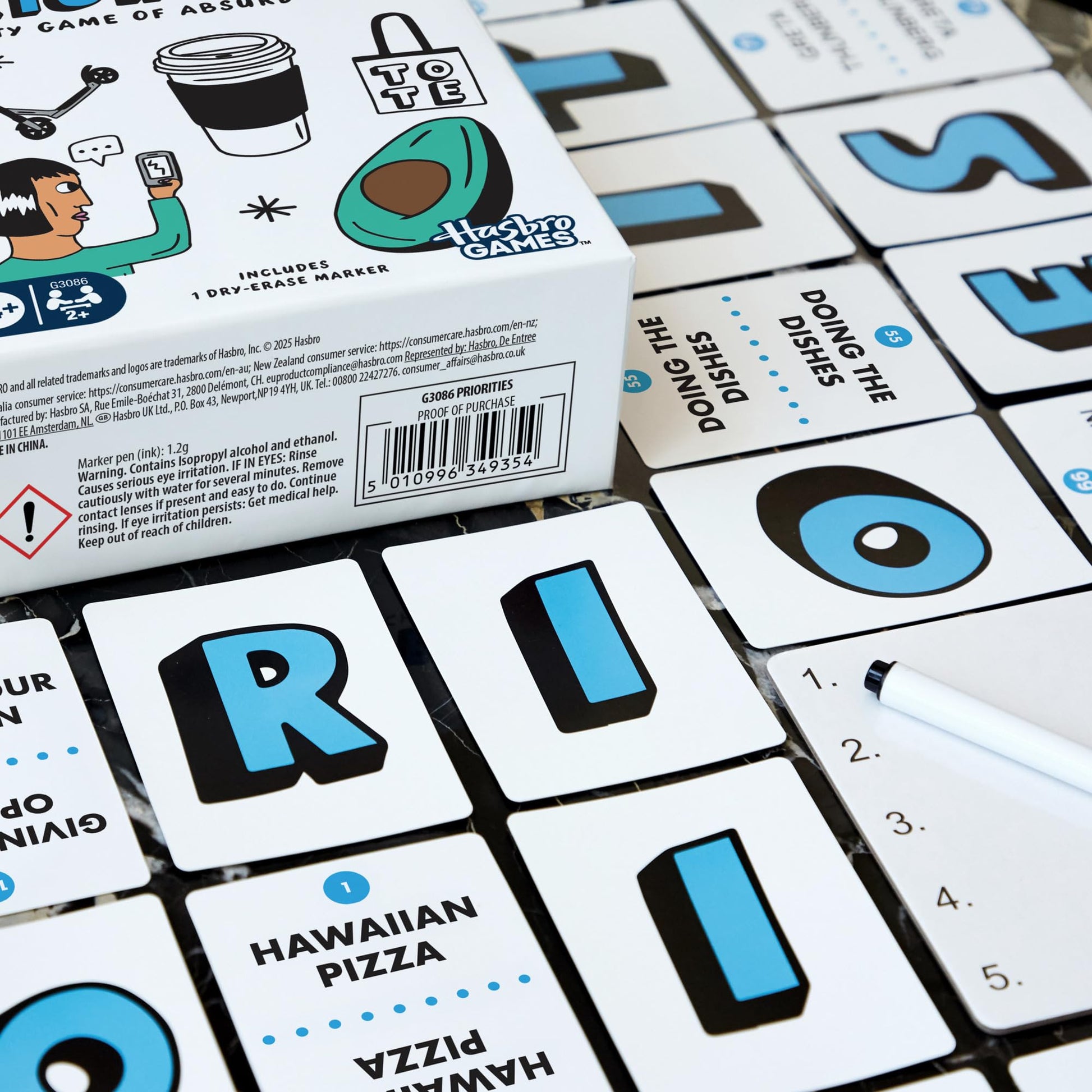 Priorities Game | A Party Game of Absurd Choices | Hilarious Card Games for Adults and Teens | Ages 14+ | 2+ Players | 30 Mins. (English Version) Hasbro Gaming