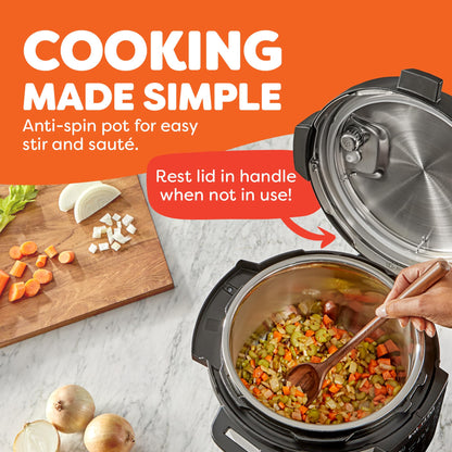 Instant Pot RIO, 7-in-1 Electric Multi-Cooker, Pressure Cooker, Slow Cooker, Rice Cooker, Steamer, Sauté, Yogurt Maker, & Warmer, Includes App With Over 800 Recipes, 6 Quart Instant Pot