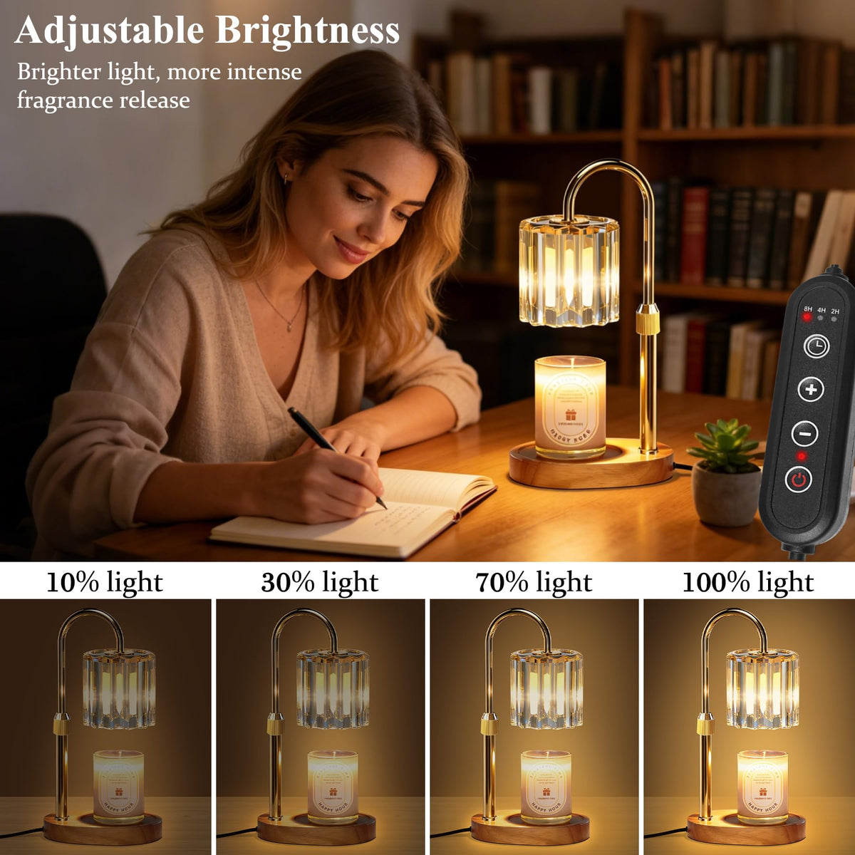Lukasa Candle Warmer Lamp with Timer and Dimmer, Adjustable Height Candle Warmer for Candle, Birthday Gifts for Women Men, for Mom, Christmas Decor Home Room Decor 🍁 All In One Marketplace Canada