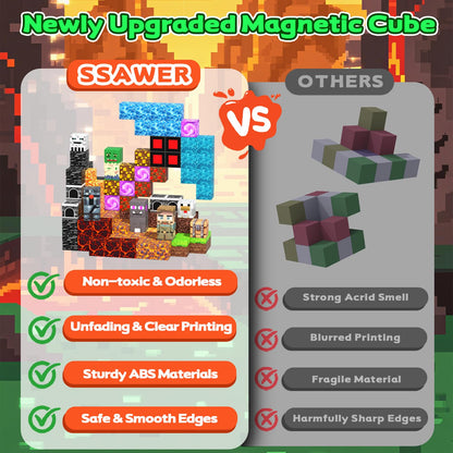 SSAWER Magnetic Blocks, 150PCS Toys Building Blocks Cubes Gifts for Girls 🍁 All In One Marketplace Canada