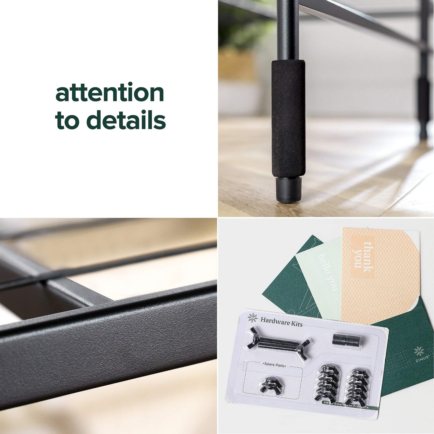 ZINUS SmartBase Tool-Free Assembly Mattress Foundation / 14 Inch Metal Platform Bed Frame/No Box Spring Needed/Sturdy Steel Frame/Underbed Storage, Full,Black Zinus