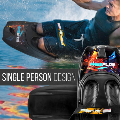 Water Sport Kneeboard with Hook for Kids & Adults, Kneeboard with Strap for Boating, Waterboarding, Kneeling Boogie Boarding, Knee Surfing, (SLKB20), Black/red SereneLife