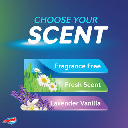 DampRid Fresh Scent Hanging Moisture Absorber, 16 oz., 3 Pack - Eliminates Musty Odors for Fresher, Cleaner Air, Ideal for Closet, 14% More Moisture Absorbing Power*- Blue - Available at All In One Marketplace Canada