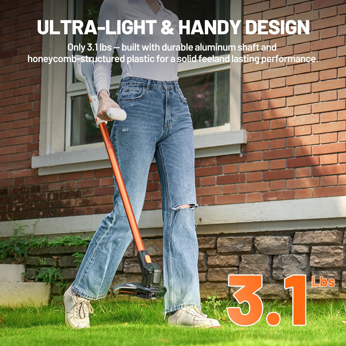 Litheli Cordless Weed Wacker 12 Inch,U20 Handy＋20V String Trimmer & Weed Eater with 2.0 Ah Battery,Grass Trimmer Tools for Garden,Yard and Farm