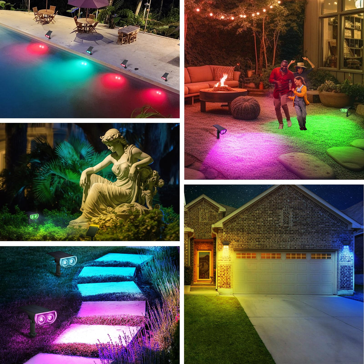 Linkind Halloween Solar Spotlights Outdoor Waterproof Multicolor 6 Pack 🍁 All In One Marketplace Canada