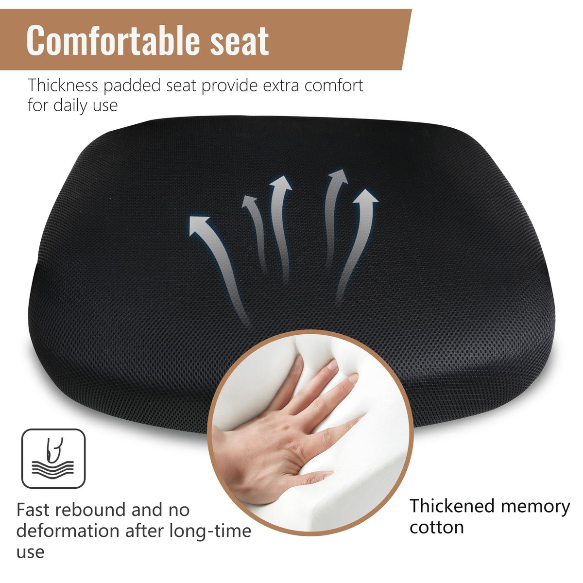 FDW Home Office Chair Mid Back PC Swivel Lumbar Support Adjustable Desk Task Computer Ergonomic Comfortable Mesh Chair with Armrest (Black)