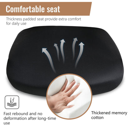 FDW Home Office Chair Mid Back PC Swivel Lumbar Support Adjustable Desk Task Computer Ergonomic Comfortable Mesh Chair with Armrest (Black)