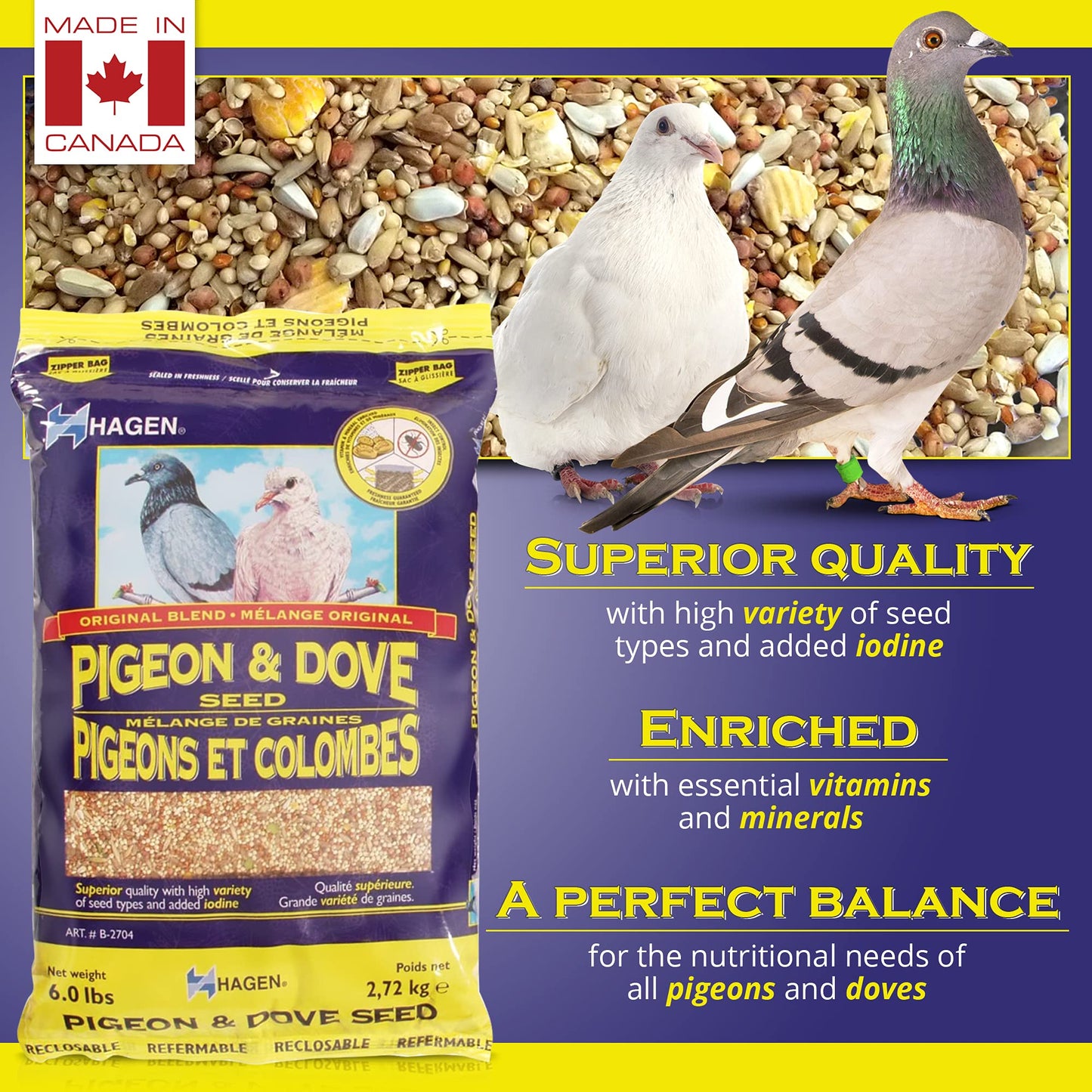 Hagen Pigeon and Dove Staple VME Seeds, 6-Pounds 🍁 All In One Marketplace Canada
