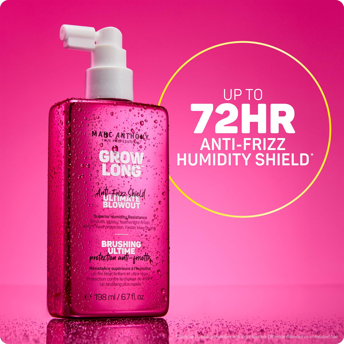 Marc Anthony Grow Long Ultimate Blowout, Anti-Frizz Heat Protection 2 pack