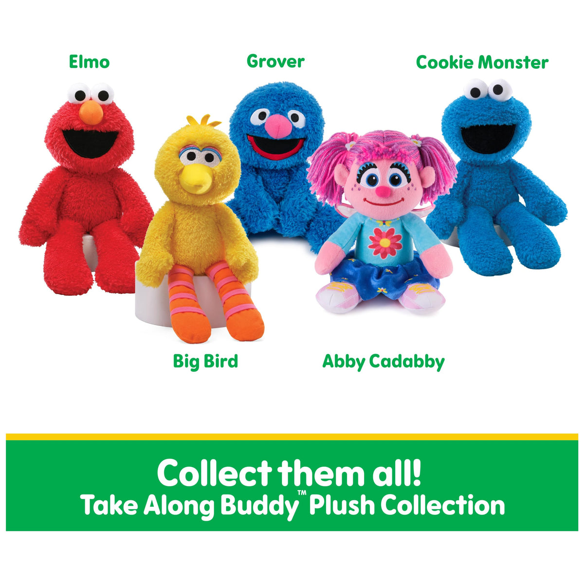 GUND Sesame Street Official Elmo Take Along Buddy Plush, Premium Plush Toy for Ages 1 & Up, Red, 13