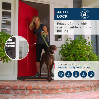 Weiser Powerbolt 3 Venetian Bronze Keyless Entry Door Lock/Deadbolt Lock, 10-Button Keypad Door Lock with Auto Lock and 12-Month Battery Life, Electronic Door Locks for Front Door, Home Décor 🍁 All In One Marketplace Canada