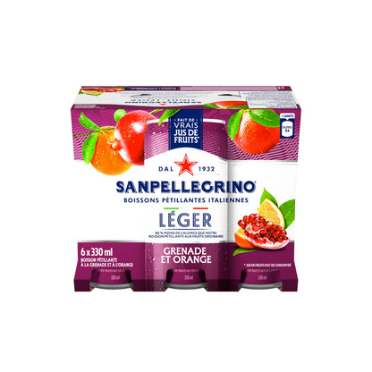 San Pellegrino Light Pomegranate & Orange, Sparkling Beverage, 24 x 330ml San Pellegrino