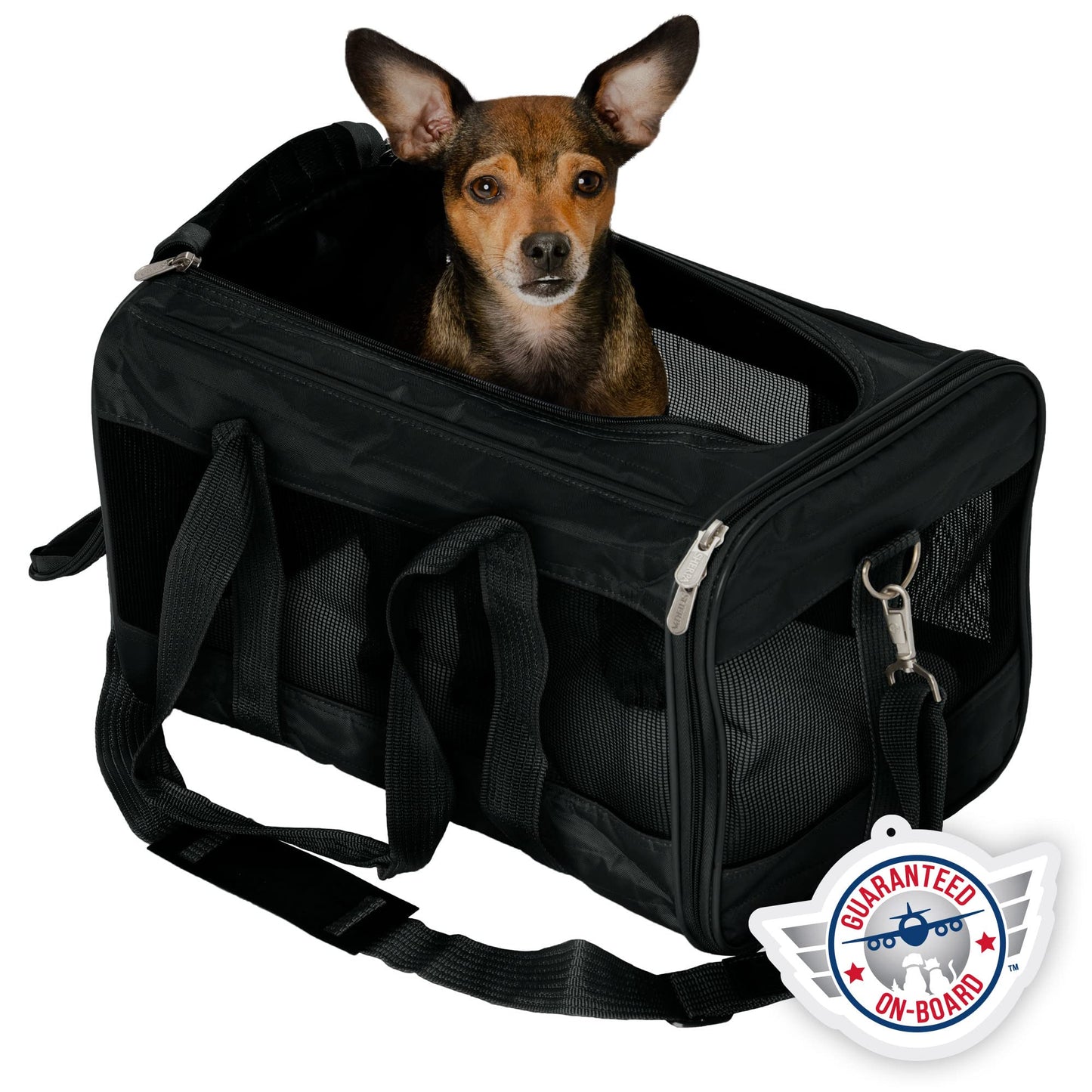 SHERPA Original Deluxe Airline Approved Pet Carrier, Medium, Black Sherpa