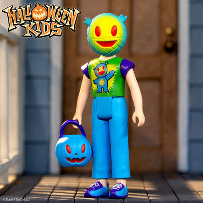 Figurine Super7 Halloween Kids Mummy Boy Reaction - Figurine articulée Mummy Boy de 9,5 cm avec accessoire, objets de collection pop culture et jouets rétro