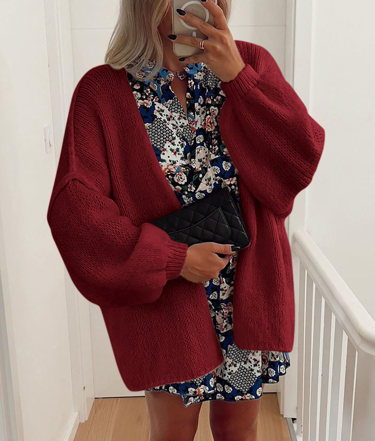PRETTYGARDEN Womens Open Front Oversized Cardigan Sweaters Wine Red 🍁 All In One Marketplace Canada