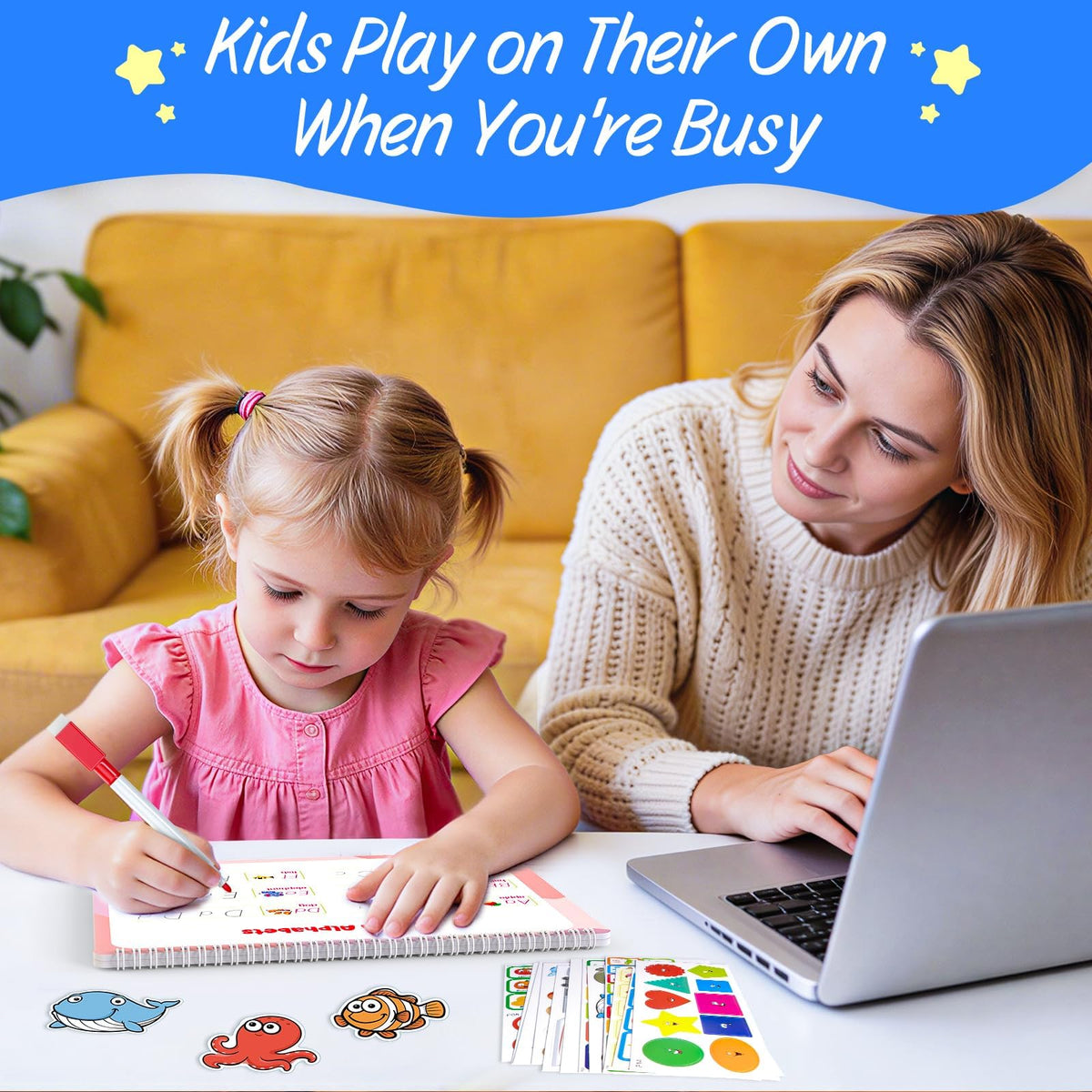 Busy Book for Toddlers 3+, Preschool Learning Activities with 30 Themes Prek Preschool Workbooks, Montessori Educational Learning Toys Activity Books for Christmas Birthdays Gifts Boys Girls 🍁 All In One Marketplace Canada