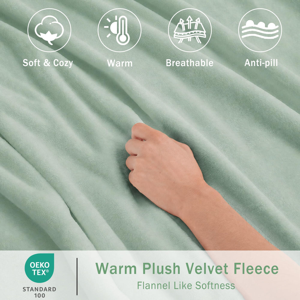 Softan Fleece Sheets, Soft as Flannel, Full, Sage Green 🍁 All In One Marketplace Canada