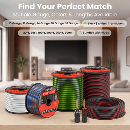 GEARit 14 Gauge Speaker Wire 100FT,14/2 Speaker Cable for Home & Car Audio 🍁 All In One Marketplace Canada