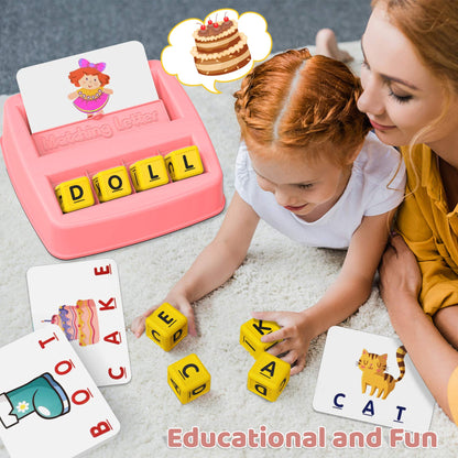 HahaGift Educational Toys for 2-5 Year Old Girl Gifts, Matching Letter Learning Games Activities, Christmas Birthday Gift for Toddler Kids Age 2 3 4 5 Year Olds Girls 🍁 All In One Marketplace Canada