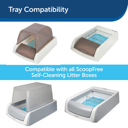PetSafe ScoopFree Premium Self-Cleaning Cat Litter Box Tray Refills - Disposable - Non-Clumping Crystal Litter - 3-Pack