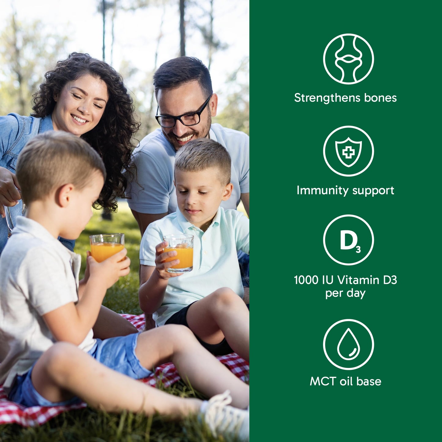 Organika Vitamin D3 + K2 (MK7) Liquid Drops 30 ml, 600-day Supply