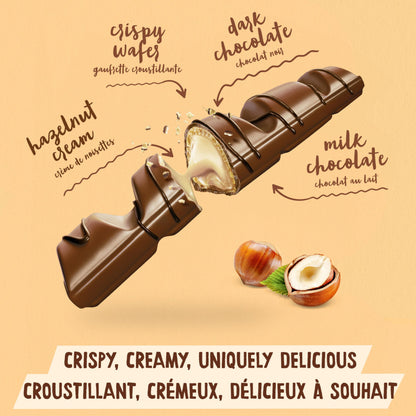 Kinder Bueno Milk Chocolate Hazelnut Wafer Bars - 2 Pack (43g)