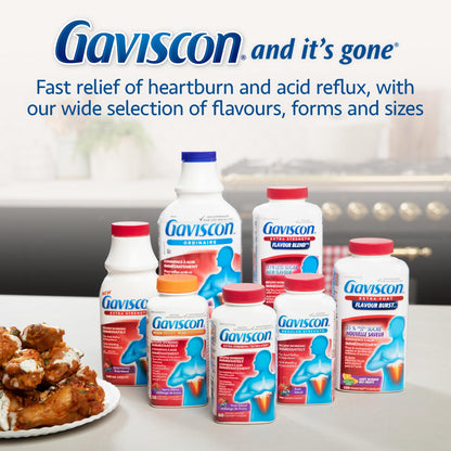 Gaviscon Max Relief Tablets - 50 Count - Chewable Foaming Antacid Tablets for Day and Night Heartburn Relief, Acid Reflux and GERD Relief, Cooling & Refreshing Peppermint - Free of Aluminum & Lactose 🍁 All In One Marketplace Canada