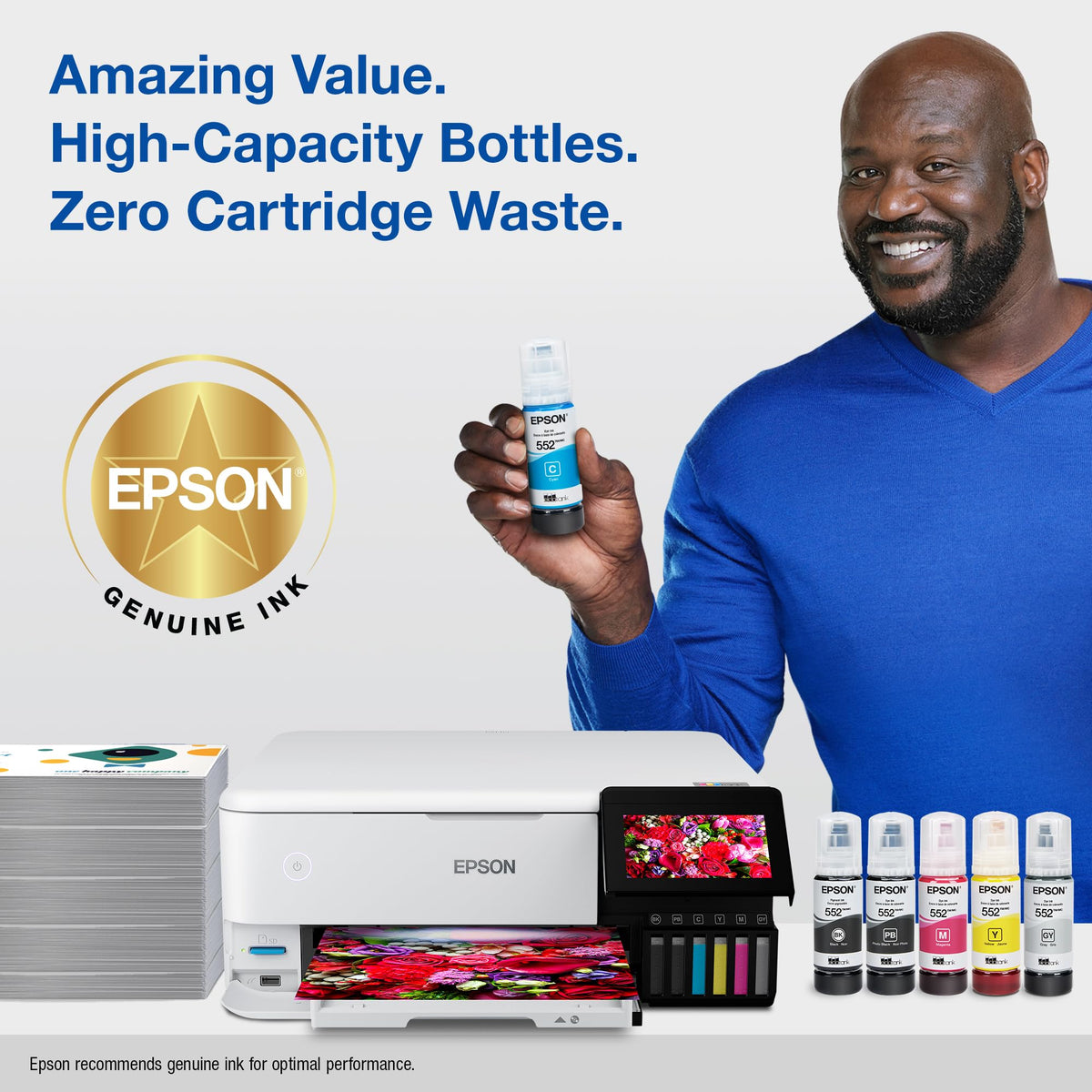 Epson 552 Genuine Pigment Black EcoTank Ink Refill Bottle T552020