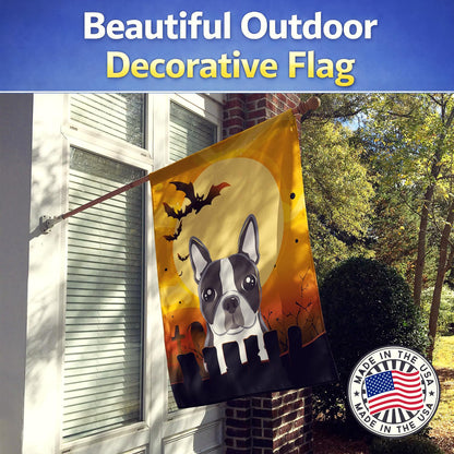 Drapeau de maison en toile Caroline's Treasures BB1761CHF Halloween Boston Terrier, multicolore, grand