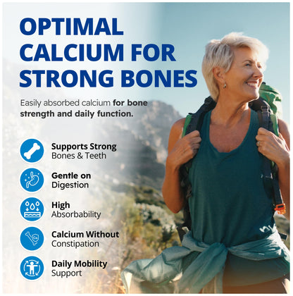 CanPrev Calcium Malate Bis-Glycinate Supplement, 120 Capsules 120-Day Supply - Therapeutic 200mg Elemental - Ideal for Healthy Bones, Teeth, Muscle Cramps and Promote Relaxation - Vegan and Non-GMO - Available at All In One Marketplace Canada