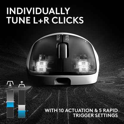 Logitech G PRO X2 SUPERSTRIKE Wireless Gaming Mouse - Black/White