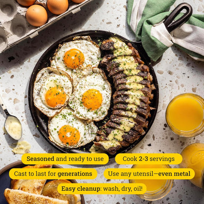 Lodge Cast Iron Griddle, Round, 10.5 Inch