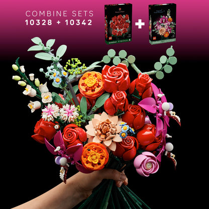 LEGO Botanicals Pretty Pink Flower Bouquet Building Set for Adults for Women & Men - Artificial Flowers for Decor or Table Display - 10342 🍁 All In One Marketplace Canada