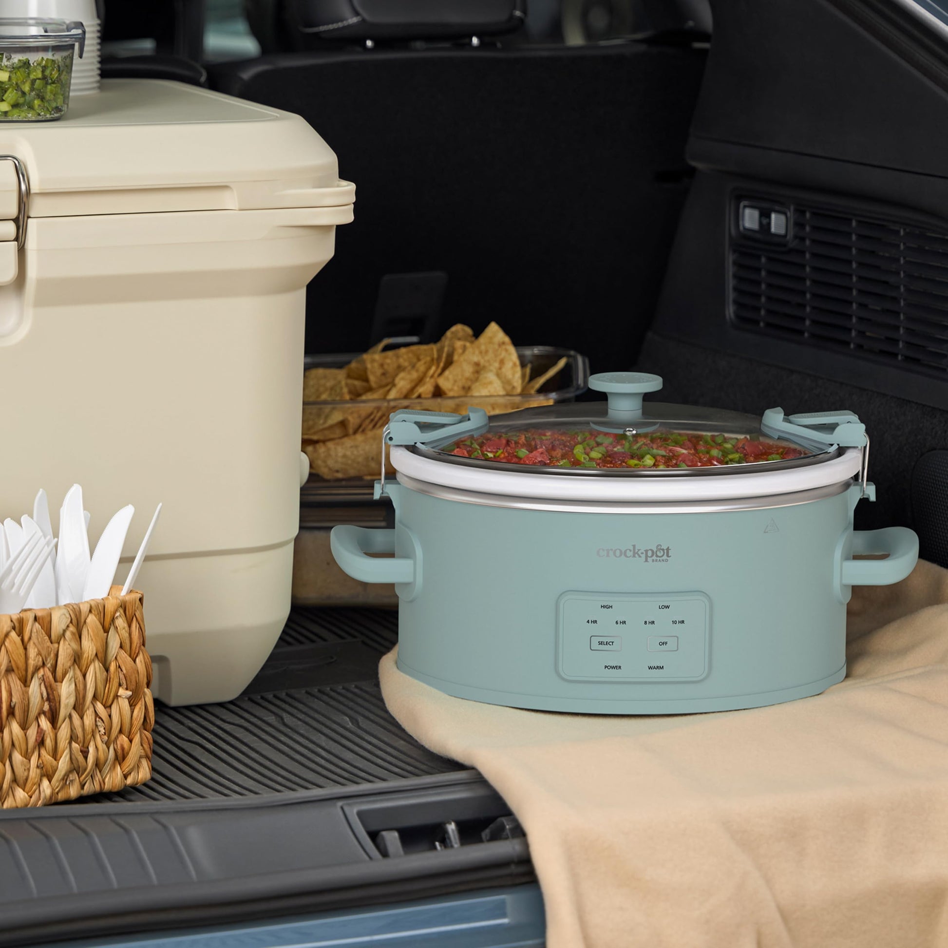 Crock-Pot Design Series Programmable 6-Quart Slow Cooker, Ocean Fog Green Crock-Pot