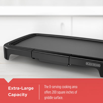 BLACK+DECKER Family-Sized XL Electric Griddle with Removable Drip Tray BLACK+DECKER