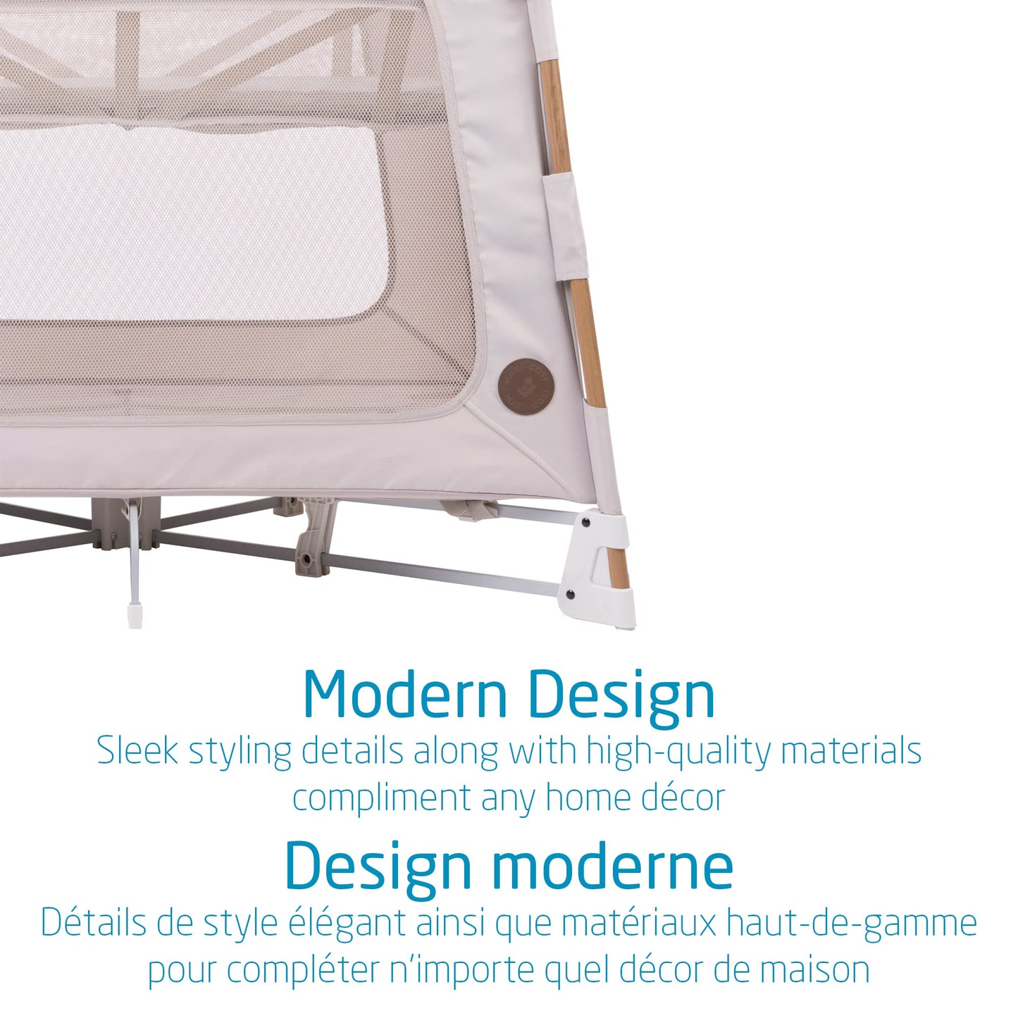 Maxi-Cosi Swift Playard, Playpen with 3-in-1 (Newborn bassinet, toddler, play), Portable, ultra comfort, 1 step fold, travel bag included, Horizon Sand Maxi-Cosi