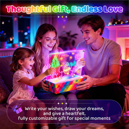 Geokay 16" Rechargeable LED Drawing Board with 9-Color Light Effects 🍁 All In One Marketplace Canada