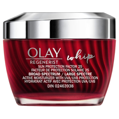 Olay Regenerist Whip Lightweight Anti-Aging Face Moisturizer, Vitamin B3, Niacinamide and Sunscreen SPF 25, 50 g