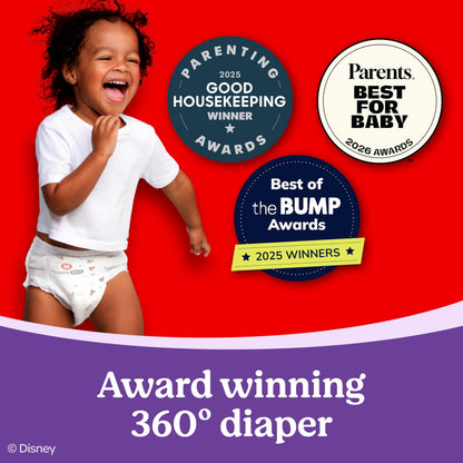 Huggies Size 6 Baby Diapers, Little Movers HuggFit 360° Baby Diapers with 360° Waistband, Size 6 (35+ lbs), 80 Count, Packaging May Vary