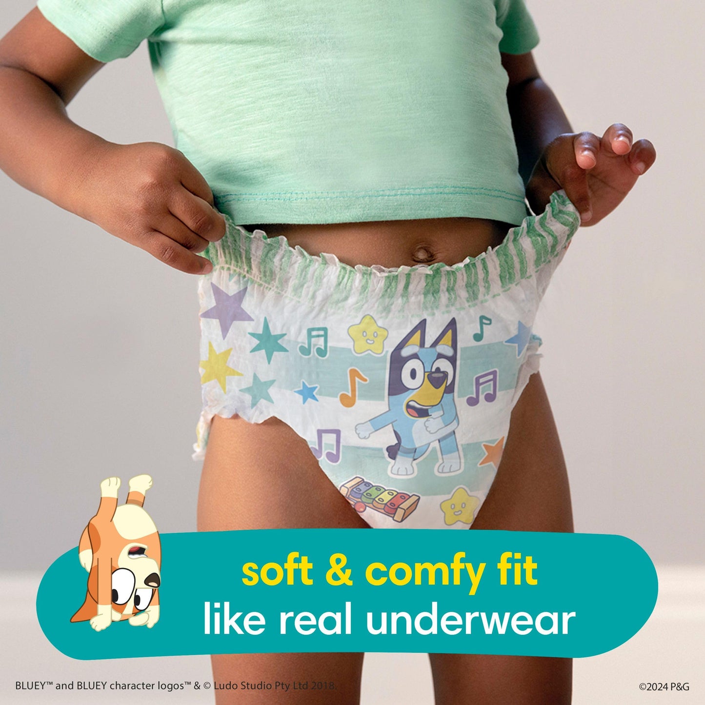 Pampers Easy Ups Girls & Boys Potty Training Pants, Size 4 (2T3T), 74 Count, Bluey Absorbent Training Underwear, Up to 100% Leakproof Day and Night, Hypoallergenic 🍁 All In One Marketplace Canada