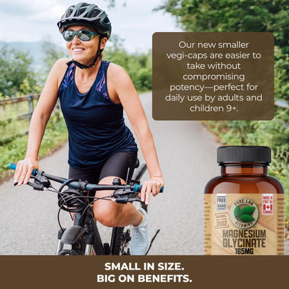 Pure Lab Vitamins Magnesium Glycinate 165mg – 120 vegicaps - Supports Muscle Function - Available at All In One Marketplace Canada