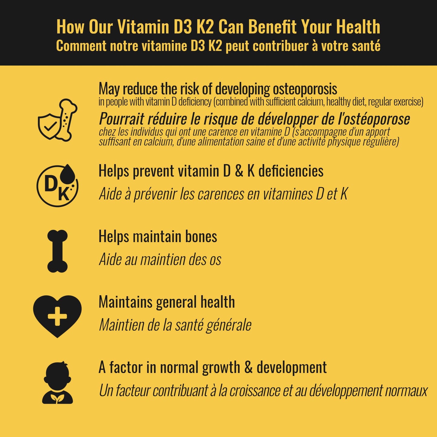Vitamin D3 K2 Supplement - 2500 IU D3, 120 mcg K2 MK7 x 124 Capsules - Plant-Based, Vegan - Prevents Deficiency, Supports Bone Health in Women and Men - Made in Canada, Third-Party Tested - Nutritionn
