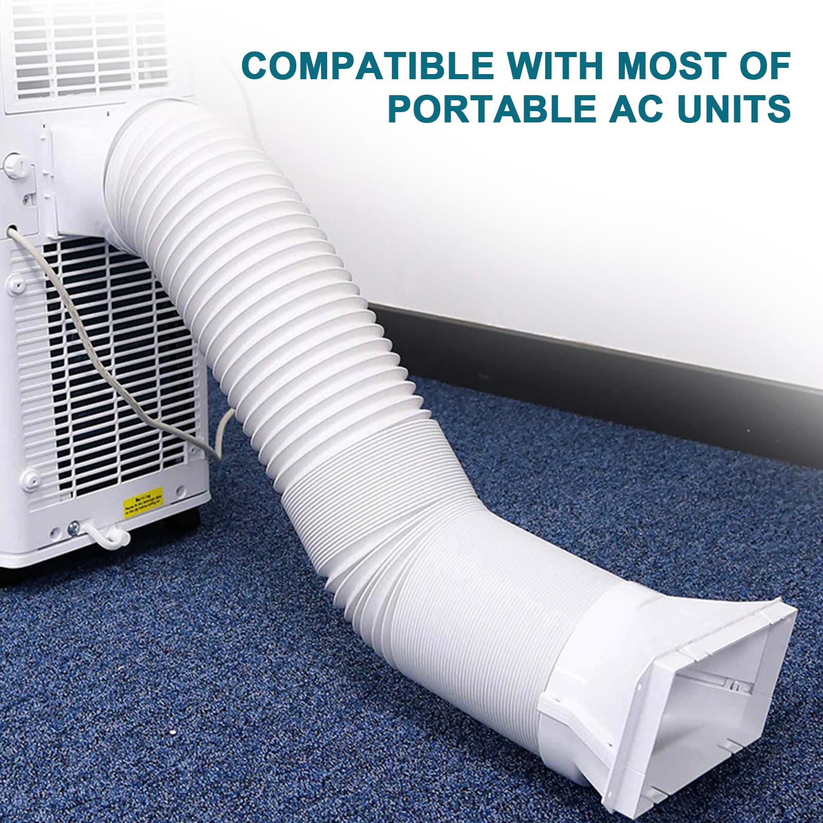 Portable Air Conditioner Hose with 5.9" Diameter & 80" Length Anti-Clockwise Thread, Universal Portable AC Exhaust Hose Air Conditioner Parts & Accessories - Available at All In One Marketplace Canada