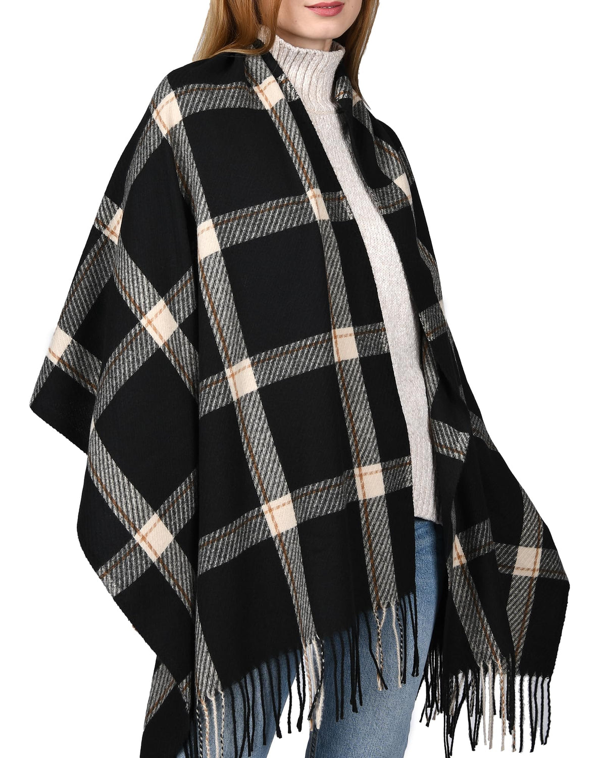 FURTALK Winter Scarf for Women Oversized Plaid Tassel Shawl Wrap 🍁 All In One Marketplace Canada
