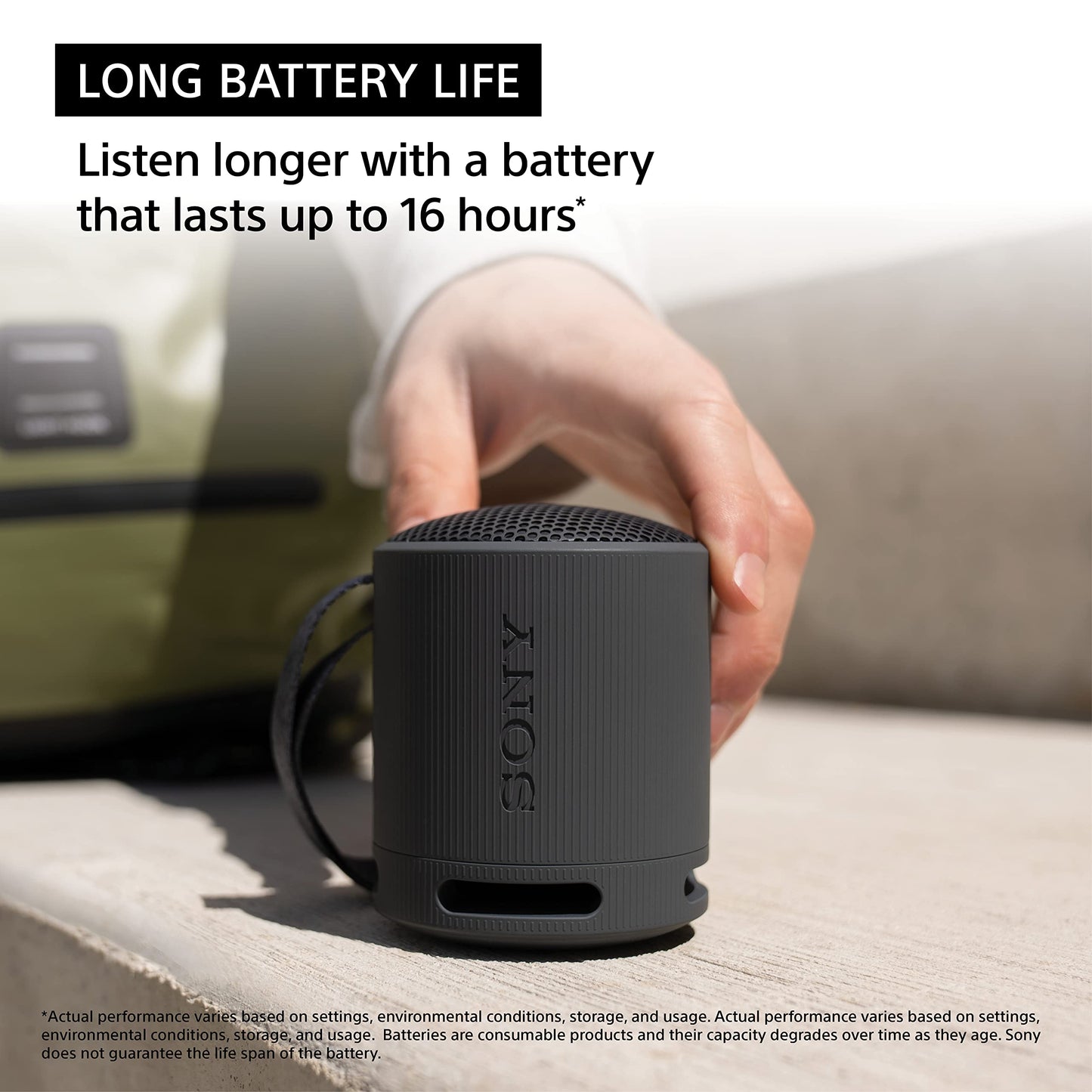 Sony SRS-XB100 Wireless Bluetooth Portable Lightweight Super-Compact Travel Speaker, Extra-Durable IP67 Waterproof & Dustproof, 16 Hour Battery, Versatile Strap, and Hands-Free Calling, Orange New 🍁 All In One Marketplace Canada