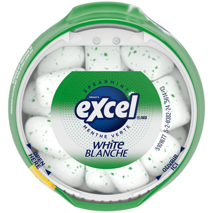 EXCEL, Spearmint Flavoured Sugar Free Chewing Gum, 60 Pieces, 6 Bottles