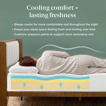 Zinus Twin Mattress - 10 Inch Green Tea Cooling Gel Memory Foam Mattress, Pressure Relief, for Cool Sleep, CertiPUR-US Certified Foam, Mattress in a Box, 10-Year Warranty, Twin Size