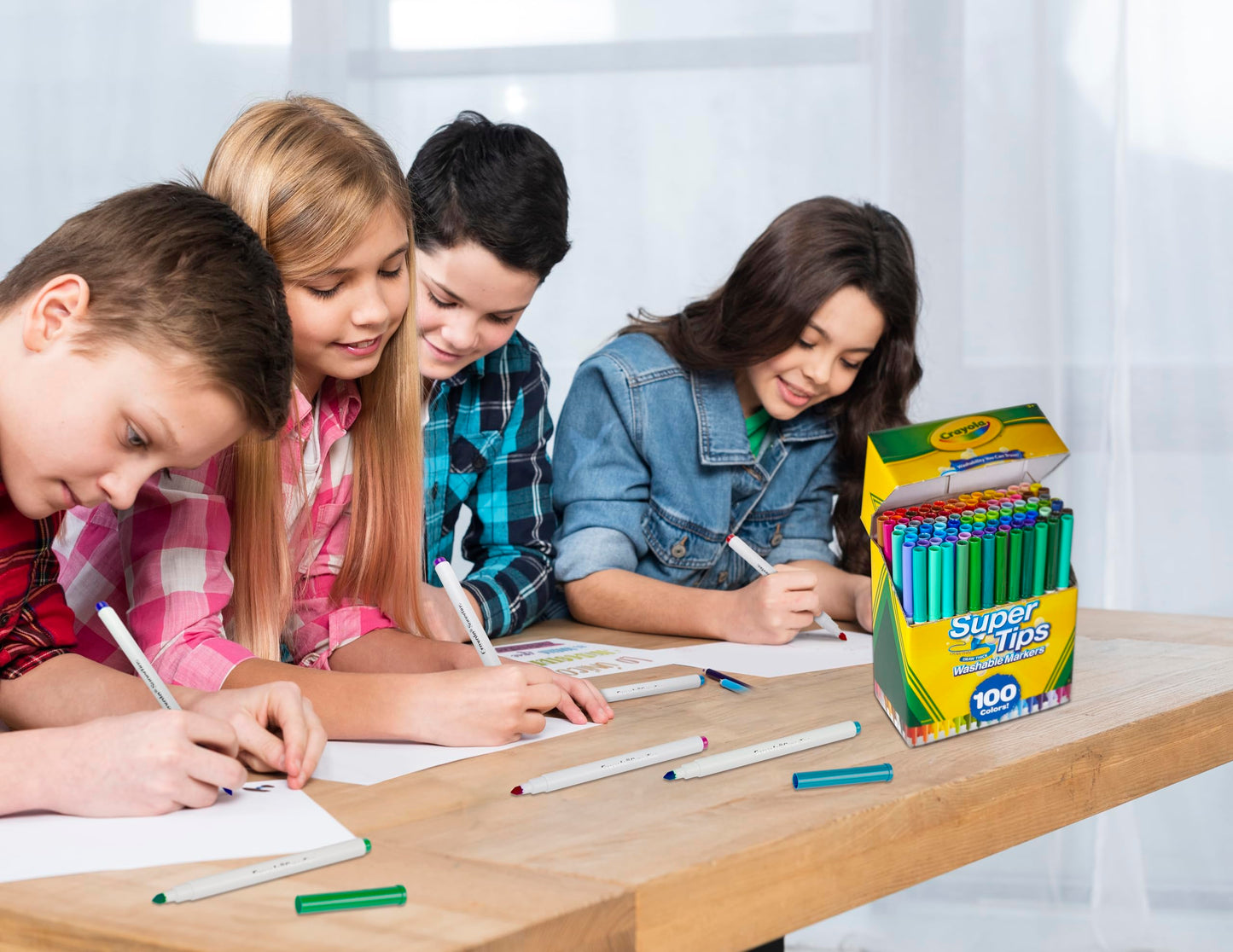 Crayola Super Tips Washable Markers, 100 Count, Bulk, Great for Kids - Available at All In One Marketplace Canada